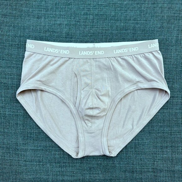 Set of 3 Lands End Knit Briefs (Gray, Mint Green, Forest Green Striped) Size M - Picture 2 of 8